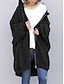 economico giacca con cappuccio-Per donna Giacca con cappuccio Esterno Strada Da tutti i giorni Autunno Inverno Lungo Cappotto Standard Tenere al caldo Traspirante Moda Informale Giacca Manica lunga Liscio Con tasche Zip intera