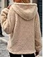 ieftine Hanorace pufoase-hanorac cu fermoar pentru damă hanorac casual sherpa fleece uni stradă îmbrăcăminte zilnică buzunar cu glugă cu jumătate de fermoar mânecă lungă negru roșu bej toamnă iarnă