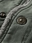 billige Cargo jakker-Herre Vinterjakke Fleece jakke Casual jakke Daglig Ferierejse Hold Varm Lomme Fleece Efterår vinter Vanlig Mode Gade Knaphul Normal Kakifarvet militærgrøn Mørkeblå Jakker