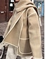 abordables Manteaux Trench-Manteau d&#039;hiver Femme Extérieur Plein Air Usage quotidien mode Décontractées Franges Avec poches Normal Manteau Noir Blanche Kaki Automne Hiver Boutonnage Simple Ras du cou Standard S M L XL