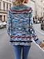 baratos Cardigã Aberto Frontal-Mulheres Suéter Carregam Casual Macia Listrado Estriado Abertura Frontal Bolsos Tricotado Manga Longa Tops regulares Tricotar Ao ar livre Diário Final de semana Vermelho Azul Outono Inverno