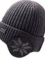 levne Pánské klobouky-Pánské Unisex Klobouk s klapkami na uši Čepice Beanie Zimní čepice Kulichy 骷髅头毛线帽 Ocelově šedá Černá Polyester Pletený Útulný Denní nošení Jdeme ven Sněhová vločka Teplý