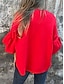 abordables vestes décontractées-Veste d&#039;Hiver Femme Extérieur Plein Air Usage quotidien mode Décontractées Surdimensionné Normal Manteau Noir Rouge Vert Automne Hiver Ouvrir le devant Ras du cou Standard S M L XL 2XL