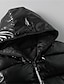 billige Herre Puffer Vest-Herre Puffer Vest Hettegenser vest Polstret Gilet Vattert vest Daglig Stevnemøte Feriereise Mote Fritid Høst vinter Lomme Polyester Hold Varm Bekvem Helfarge Glidelås Med hette Normal Sølv Svart Rød