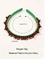 voordelige Haaraccessoires voor dames-Feestelijke rode kersthoofdband voor dames met rode, groene en zilveren kralen - haaraccessoire voor de feestdagen en vieringen