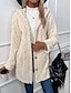 preiswerte Puffers &amp; Parka-Damen Fleecejacke Teddy-Mantel Hoodie Jacke warm halten Atmungsaktiv Zip Tasche Innenfutter aus Fleece Brautkleider schlicht Glatt Urlaub Strasse Freizeitskleidung Ausgehen Einreihiger Verschluss