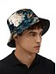 preiswerte Herrenhüte-Anglerhut für Herren mit künstlerischem Aufdruck und abstraktem Blumendesign in Blau und Gold – stylischer und einzigartiger Outdoor-Sonnenhut für alle Jahreszeiten