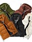 voordelige Heren Puffer Vest-Voor heren Puffervest Hoodievest Vest Gewatteerd vest Dagelijks Afspraakje Vakantie Modieus Casual Herfst winter Zak Polyester Houd Warm Comfortabel Effen Kleur Rits Capuchon Normale pasvorm Zwart