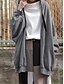 economico giacca con cappuccio-Per donna Giacca con cappuccio Esterno Strada Da tutti i giorni Autunno Inverno Lungo Cappotto Standard Tenere al caldo Traspirante Moda Informale Giacca Manica lunga Liscio Con tasche Zip intera