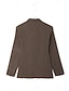 billige Blazer og Jakke-Herre Tweed Blazer Halskrave Retro / vintage Fiskeben Blazer Navyblå Brun Mørkegrå Standard pasform Enkeltradede tre-knapper