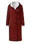 voordelige Casual Parka-Dames Winterjas Teddy jas Buiten Straat Alledaagse kleding Herfst Winter Lang jas Normale pasvorm Thermisch Warm Ademend Stijlvol Casual Jacks Lange mouw Effen Met zakken Wijn Khaki Grijs