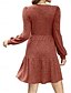 baratos Vestidos de malha-Mulheres Vestido de moletom Casual Macia Cor imaculada Estriado Decote Quadrado Bolsos Tricotado Manga Longa Tops longos Tricotar Ao ar livre Diário Final de semana Marron Verde Outono Inverno