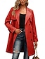 economico Cappotti Trench-Per donna Cappotto Esterno Strada Da tutti i giorni Autunno Inverno Standard Cappotto Standard Tenere al caldo Traspirante Moda Informale Giacca Manica lunga Liscio Con tasche Nero Verde militare