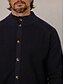 abordables Hauts-Homme Pull Cardigan Noir Gris foncé Beige manche longue Top Tenue de golf Vêtements Tenues Porter des vêtements