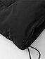 voordelige Heren Puffer Vest-Voor heren Puffervest Hoodievest Vest Gewatteerd vest Dagelijks Afspraakje Vakantie Modieus Casual Herfst winter Zak Polyester Houd Warm Comfortabel Effen Kleur Rits Capuchon Normale pasvorm Zwart