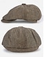 billige Tilbehør til mænd-herringbone newboy cap – klassisk flad tweed kasket i vintagestil til efterår og vinter