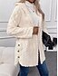 preiswerte Puffers &amp; Parka-Damen Fleecejacke Teddy-Mantel Hoodie Jacke warm halten Atmungsaktiv Zip Tasche Innenfutter aus Fleece Brautkleider schlicht Glatt Urlaub Strasse Freizeitskleidung Ausgehen Einreihiger Verschluss