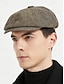 billige Tilbehør til mænd-herringbone newboy cap – klassisk flad tweed kasket i vintagestil til efterår og vinter