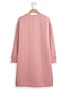 abordables robes unies-Robe Droite Robe unie Femme Mini robe avec manche Plein Air Rendez-vous Décontractées Col Ras du Cou manche longue Ample Rose Claire S M L XL 2XL
