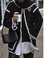 abordables Manteaux Trench-Manteau d&#039;hiver Femme Extérieur Plein Air Usage quotidien mode Décontractées Franges Avec poches Normal Manteau Noir Blanche Kaki Automne Hiver Boutonnage Simple Ras du cou Standard S M L XL