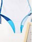 baratos Fatos de Banho 1 Peça-Mulheres Roupa de Banho Uma pedaço Monoquíni roupa de banho Frente Única Compressão abdominal Cintura Alta Delgado Férias Roupa de Praia Bloco de cor Decote U Sem Manga Fatos de banho
