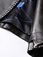 billige Blazer-Herre Blazer Jakke PU Læder Sport Frakke Mode Kontor Tyk Varm Ensfarvet Blazer Mørk Kaki Sort Brun Standard Fit Enkeltknap To-knapper