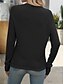 voordelige Grafische patronen en details-Dames Trui Casual Zacht Heldere kleur Geribd Strakke ronde hals Gebreid Lange mouw Normale tops breien Buiten Dagelijks Weekend Zwart Groen Herfst Winter