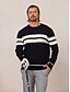 abordables Hauts-Homme Chandail Noir Vert Véronèse manche longue Top Tenue de golf Vêtements Tenues Porter des vêtements