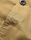 baratos Blazers Clássicos Masculinos-Homens Blazer O negócio Coquetel Festa de Casamento Moda Casual Primavera &amp; Outono Poliéster Tecido Bolsos Botões Confortável Não Trespassado Jaqueta esporte Preto Caqui Verde Tropa