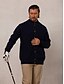 abordables Hauts-Homme Pull Cardigan Noir Gris foncé Beige manche longue Top Tenue de golf Vêtements Tenues Porter des vêtements