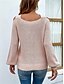 economico Colori solidi-Per donna Felpa Pullover Maglione Informale Morbido Colore puro A coste A V Lavorato a maglia Manica lunga Top regolari Maglia Esterno Giornaliero Fine settimana Rosa Cachi Autunno Inverno