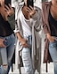 cheap Trench Coats-Women&#039;s Casual Jacket Outdoor Street Daily Wear Fall Winter Long Coat Regular Fit Thermal Warm Breathable Stylish Casual Jacket Long Sleeve Solid Color with Pockets Red Green Gray
