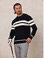 abordables Hauts-Homme Chandail Noir Vert Véronèse manche longue Top Tenue de golf Vêtements Tenues Porter des vêtements