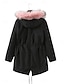 billiga Puffers &amp; Parka-Dam Fleece-jacka Teddyrock Hoodiejacka Håller värmen Andningsfunktion Dragkedja Ficka Fleecefodrad Ledigt Slät Semester Gata Dagliga kläder Utekväll Dragkedja Normal Luvtröja Normal Långärmad