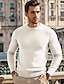 cheap Men&#039;s Pullover Sweater-Men&#039;s Wool Sweater Pullover Sweater Jumper Cashmere Cashmere Sweater Knit Sweater Ribbed Knit Regular Knitted Plain Crew Neck Fashion Casual Daily Wear Date Clothing Apparel Fall &amp; Winter Black Blue