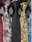 abordables Cravates et nœuds papillon pour hommes-cravate en soie synthétique cachemire pour homme – cravate à motif floral de style vintage classique pour tenue formelle et professionnelle