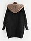 billige Vinterjakker-Dame Fleece-jakke Teddyfrakk Hettegenser Hold Varm Pustende Fleece Lined Fritid عادي Feriereise Gate Dagligdagstøy Ut på byen Åpen Forside Normal Hettegenser Normal Langermet Yttertøy Hvit Grønn