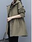 abordables Manteaux Trench-Manteau Femme Extérieur Plein Air Usage quotidien mode Décontractées Avec poches Normal Manteau Noir Vert Véronèse Bleu Automne Hiver Boutonnage Simple Col rabattu Standard M L XL 2XL
