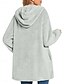 baratos Puffers &amp; Parka-Mulheres Casaco de lã Casaco de pelúcia Casaco com capuz Manter Quente Respirável Bolsos Forrada com Fleece Casual Tecido Férias Rua Roupa Diária Para Noite Não Trespassado Padrão Capuz Normal Manga