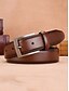 cheap Men's Belts-Men's Brown Leather Belt – Classic Buckle Design with Embossed Pattern, Perfect for Casual and Formal Wear