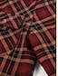 baratos Jaquetas Casuais-Homens Jaqueta de Camisa Casaco de lã Cabana Formal Casa Manter Quente Com Capuz Inverno Primavera &amp; Outono Grade / xadrez Vintage estilo ocidental Colarinho de Camisa Padrão Vermelho Azul Marinha