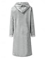 voordelige Casual Parka-Dames Winterjas Teddy jas Buiten Straat Alledaagse kleding Herfst Winter Lang jas Normale pasvorm Thermisch Warm Ademend Stijlvol Casual Jacks Lange mouw Effen Met zakken Wijn Khaki Grijs