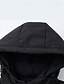 voordelige Heren Puffer Vest-Voor heren Puffervest Hoodievest Vest Gewatteerd vest Dagelijks Afspraakje Vakantie Modieus Casual Herfst winter Zak Polyester Houd Warm Comfortabel Effen Kleur Rits Capuchon Normale pasvorm Zwart