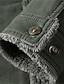 billige Cargo jakker-Herre Vinterjakke Fleece jakke Casual jakke Daglig Ferierejse Hold Varm Lomme Fleece Efterår vinter Vanlig Mode Gade Knaphul Normal Kakifarvet militærgrøn Mørkeblå Jakker