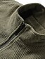 abordables Chaquetas y abrigos de hombre-Hombre Chaqueta de Invierno Chaqueta de Pana Chaqueta de lana Chaqueta casual Diario Vacaciones Mantiene abrigado Bolsillo Vellón Otoño invierno Plano Moda Ropa de calle Escote Chino Regular Negro