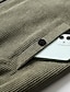 abordables Chaquetas y abrigos de hombre-Hombre Chaqueta de Invierno Chaqueta de Pana Chaqueta de lana Chaqueta casual Diario Vacaciones Mantiene abrigado Bolsillo Vellón Otoño invierno Plano Moda Ropa de calle Escote Chino Regular Negro