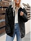 levne Pufáky &amp; Parka-Dámské Fleecová bunda Teddy Coat Kot Ceketler Zahřívací Prodyšné Kapsy Podšité fleecem Na běžné nošení Bez vzoru Dovolená ulice Denní nošení Jdeme ven Jednořadé Standardní Přehnutý Běžný Dlouhý rukáv
