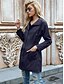 baratos Casacos Trench-Mulheres Jaqueta casual Rua Roupa Diária Outono Inverno Padrão Casaco Ajuste Largo à moda Casual Casaco Manga Longa Côr Sólida Zip Completo Preto Cinzento Claro Verde