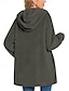 baratos Puffers &amp; Parka-Mulheres Casaco de lã Casaco de pelúcia Casaco com capuz Manter Quente Respirável Bolsos Forrada com Fleece Casual Tecido Férias Rua Roupa Diária Para Noite Não Trespassado Padrão Capuz Normal Manga