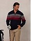 economico Cime-Per uomo Felpa Nero Blu marino Verde Manica lunga Tenere al caldo Superiore Color Block Autunno Inverno Abbigliamento da golf Abbigliamento Abiti Abbigliamento